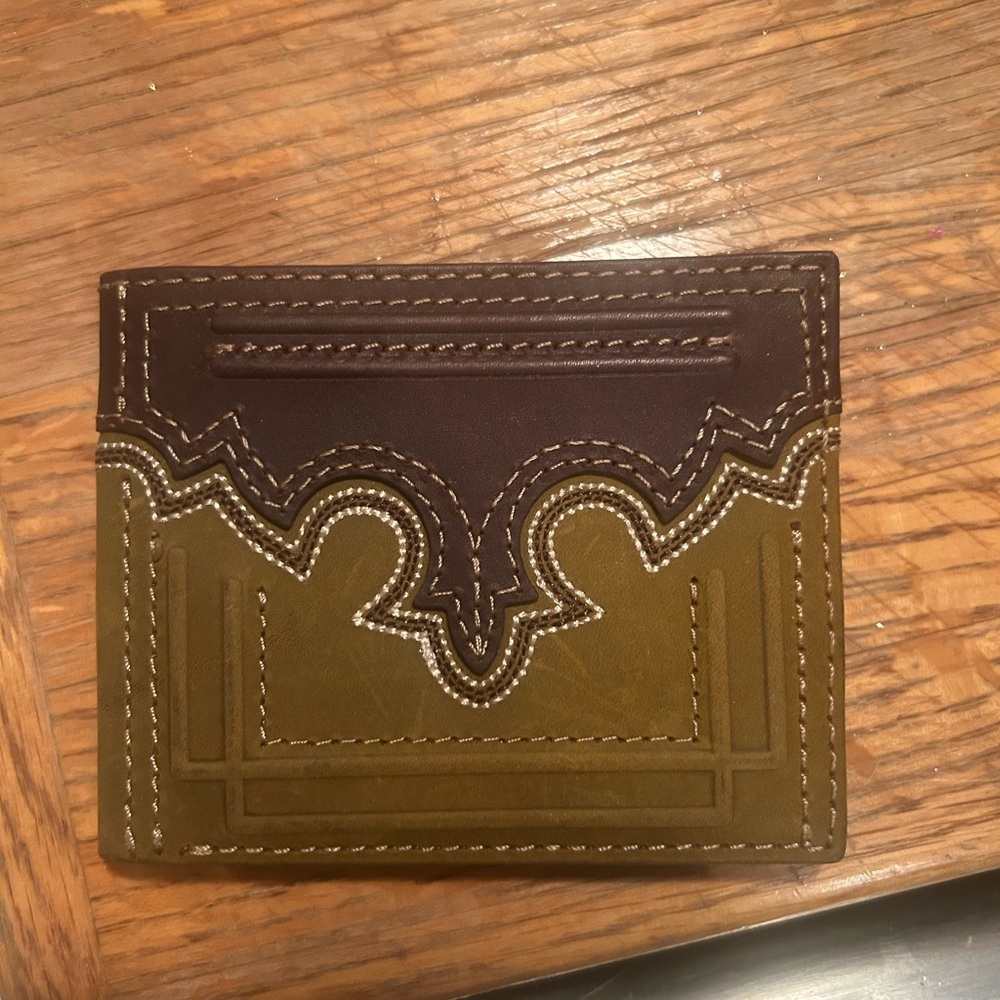 Tony Lama Two-Tone Leather Card Holder